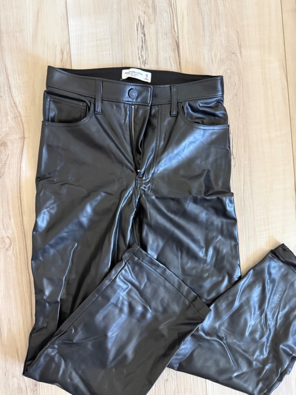 Abercrombie & Fitch Black Faux Leather Pants